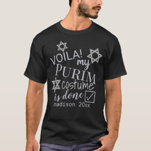 T-shirt Costume drôle nommé argenté de Magen David Purim