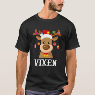 T-shirt Costume du groupe père Noël Reindeer Vixen Xmas