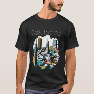 T-shirt Costume du port marocain de Casablanca Souvenir Ma