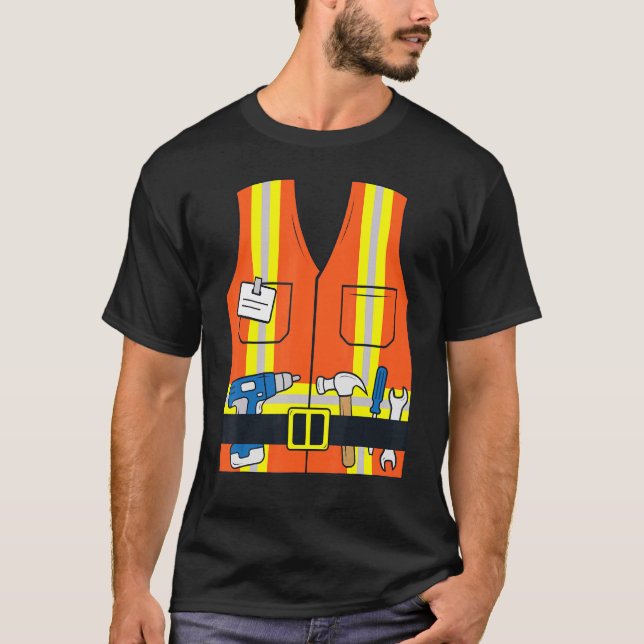 T-shirt Costume du travailleur de la construction Construi (Devant)