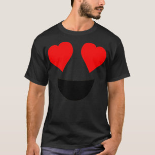 T-shirt Costume Emoji Halloween Mignonne Coeur yeux visage