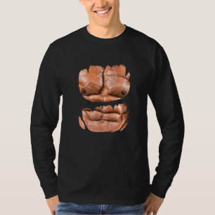 T-shirt Costume Fake Six Pack Abs Costume de fête d'Hallow