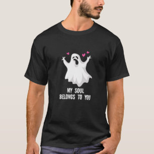 T-shirt Costume Fantôme Blanc Femmes Hommes Drôle Couple H