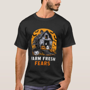 T-shirt Costume fermier drôle Halloween Citrouilles Éffray