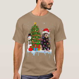 T-shirt Costume Ferret Père Noël Lumières Casquette Snowma