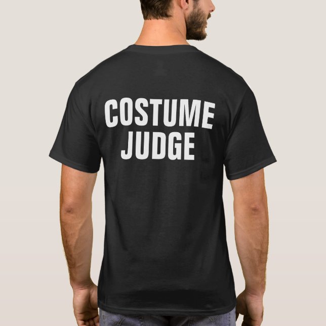 T-shirt Costume foncé Juge Funny Halloween Party (Dos)