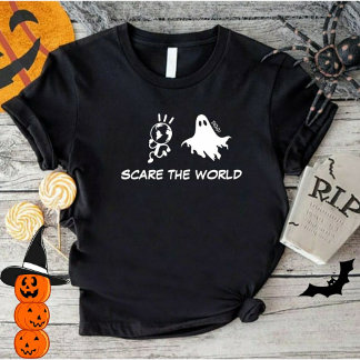 T-shirt Costume Garçons Halloween chemise Peur Le Monde No