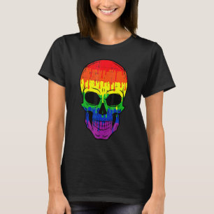 T-shirt Costume Gay pride Lgbt Crâne sanglant Halloween fa