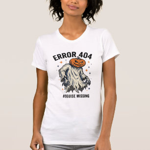 T-shirt Costume Halloween 404 Citrouille Fantôme Erreur De