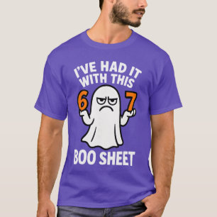 T-shirt Costume Halloween 67 Meme 6 7 Drôle Boo Feuille Si