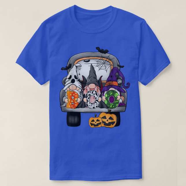 T-shirt Costume Halloween Boo Gnomes Drôle Avec Camion Et (Design devant)