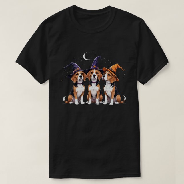 T-shirt Costume Halloween Chien Éffrayant beagle Halloween (Design devant)