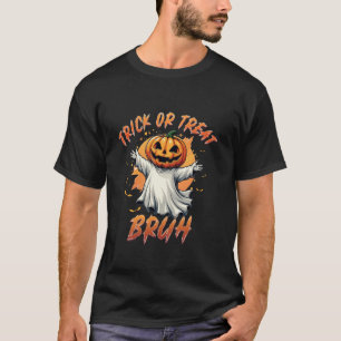 T-shirt Costume Halloween drôle Bruh Trick Ou Treat Ghost