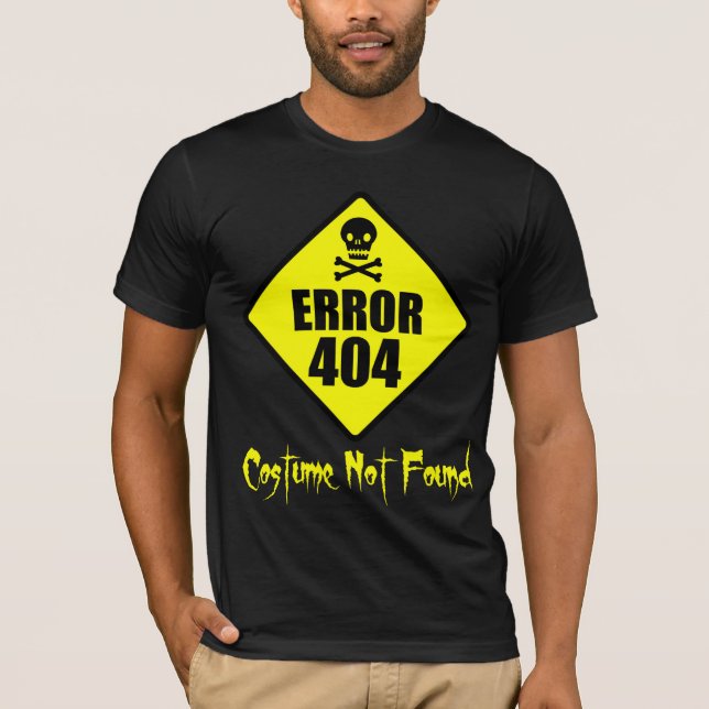 T-shirt Costume Halloween non trouvé des erreurs 404 (Devant)