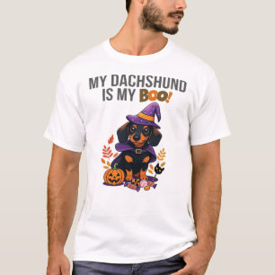 T-shirt Costume Halloween pour teckel Mon teckel est mon B