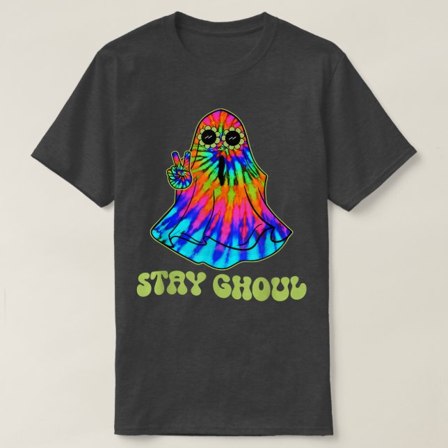 T-shirt Costume Halloween Super Fantôme Stay Ghoul Tie Dye (Design devant)