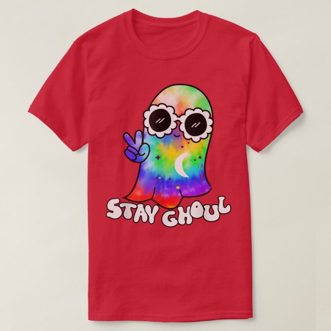 T-shirt Costume Halloween Super Fantôme Stay Ghoul Tie Dye (Design devant)