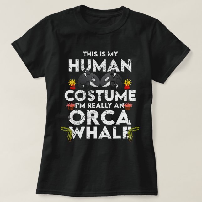 T-shirt Costume Hilarié Orca Halloween (Design devant)