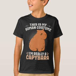 T-shirt Costume humain Capybara Halloween drôle