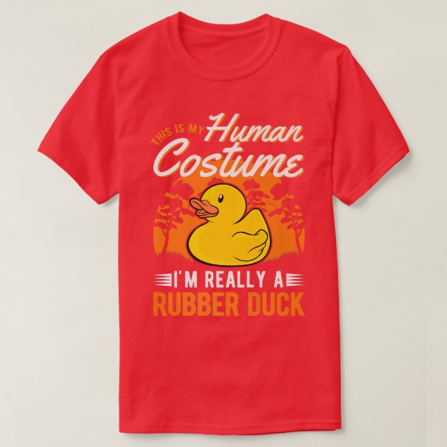 T-shirt Costume humain de canard en caoutchouc Halloween C (Design devant)