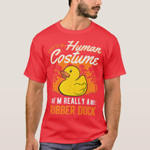 T-shirt Costume humain de canard en caoutchouc Halloween C