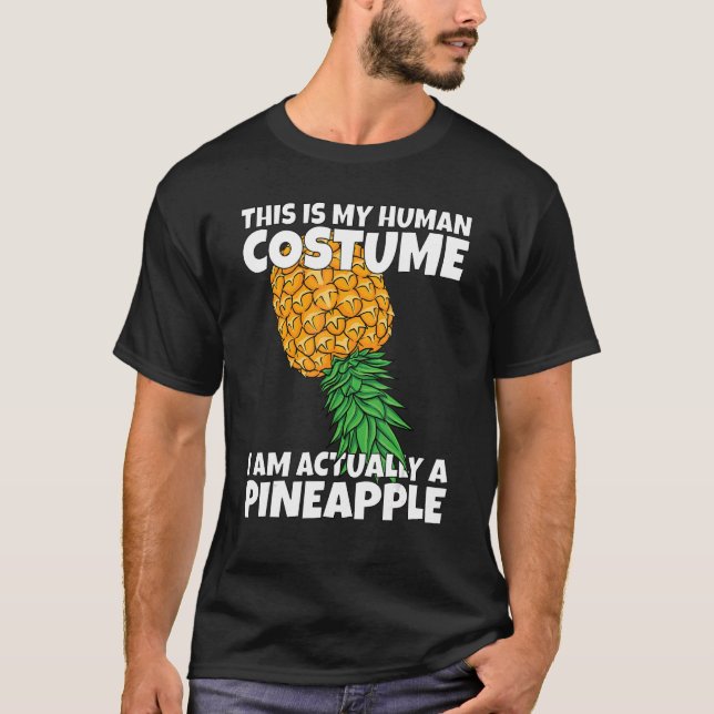 T-shirt Costume Humain En Fait Un Swinger Ananas Hallowe (Devant)
