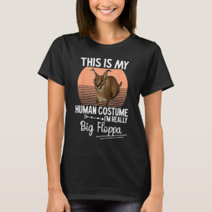 T-shirt Costume Humain Mème de Chat Caracal Je suis un Gro