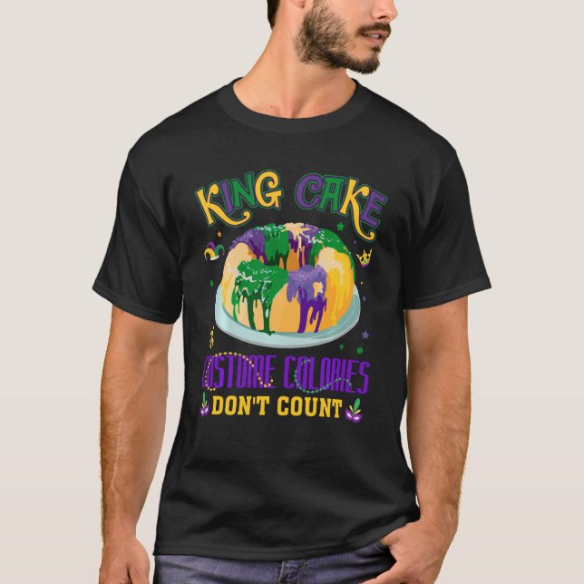 T-shirt Costume King Cake Calories Ne Comptez Pas Mardi Dr (Devant)