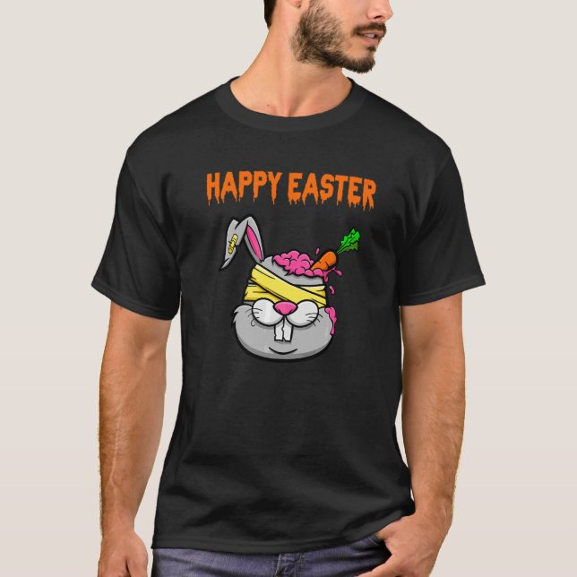 T-shirt Costume lapin de Pâques Zombie Lapin Oeufs Hunti (Devant)