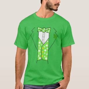 T-shirt Costume Leprechaun Irlandais Tuxedo Funny Kids St