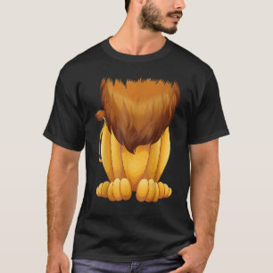 T-shirt Costume Lion sans tête mignon Halloween Gros Chat