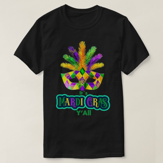 T-shirt Costume Mardi Grass Party Son Mardi Gras Yall (Design devant)