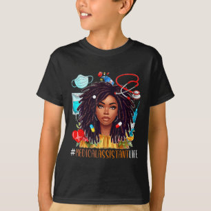 T-shirt Costume Médicale Istant Afro Femme Fier Junetdix