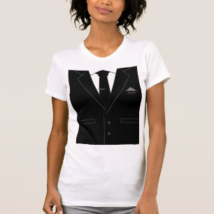 T-shirt Costume noir avec Cravate noir
