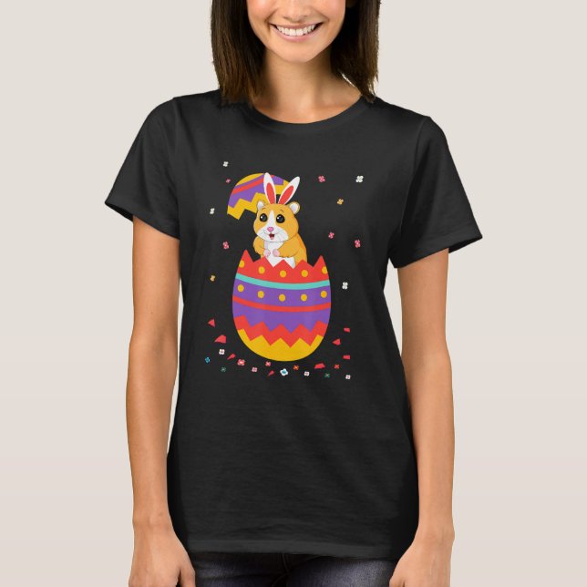 T-shirt Costume OEufs Lapin Oreilles Mignonne Jour de Pâqu (Devant)