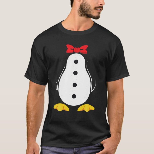 T-shirt Costume Penguin Tuxedo Halloween Cadeau Pour Garço (Devant)