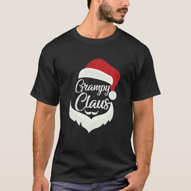 T-shirt Costume Père Noël Grampy Claus Noël Funny Pyjamas (Devant)