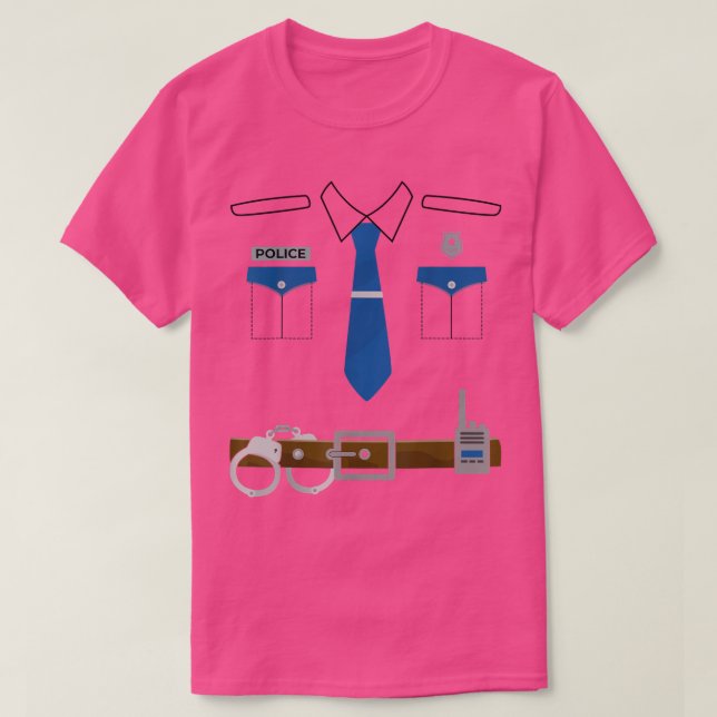 T-shirt Costume policier Anniversaire Police Officier Unif (Design devant)