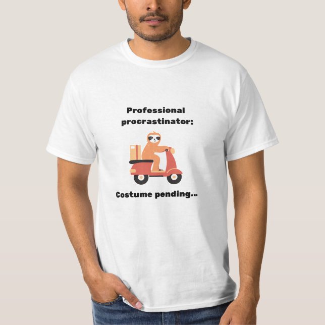 T-shirt Costume Procrastinateur Professionnel en attente (Devant)