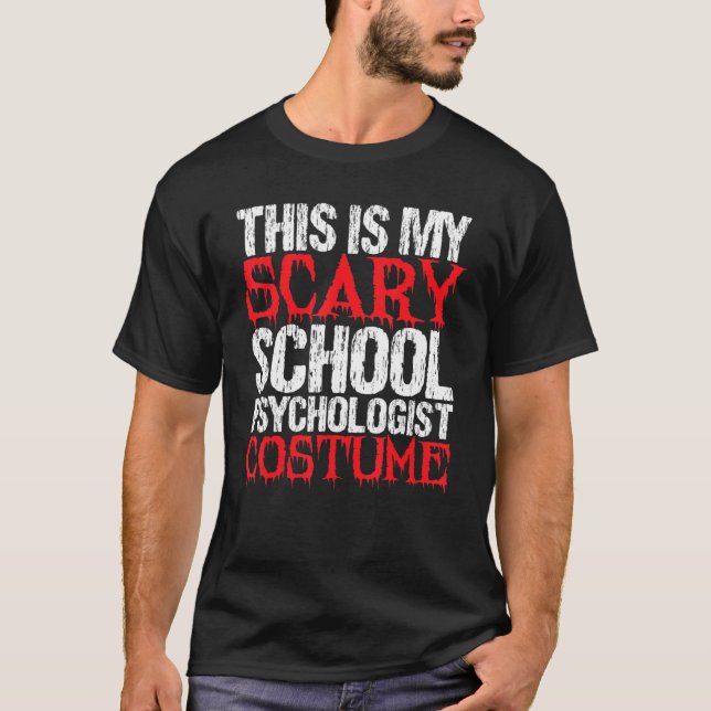 T-shirt Costume psychologue de l'école d'Halloween effraya (Devant)