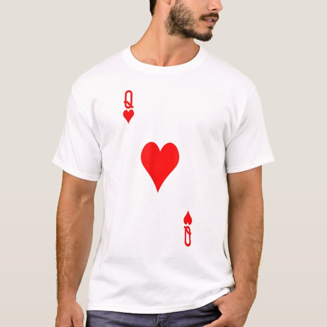 T-shirt Costume Queen of Hearts Halloween Deck of (Devant)