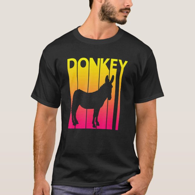 T-shirt Costume rétro animal âne (Devant)
