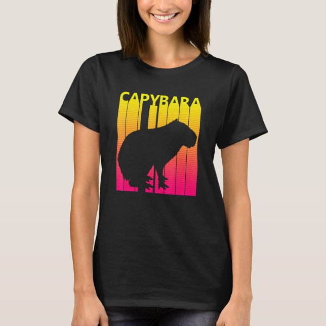 T-shirt Costume rétro animal Capybara (Devant)