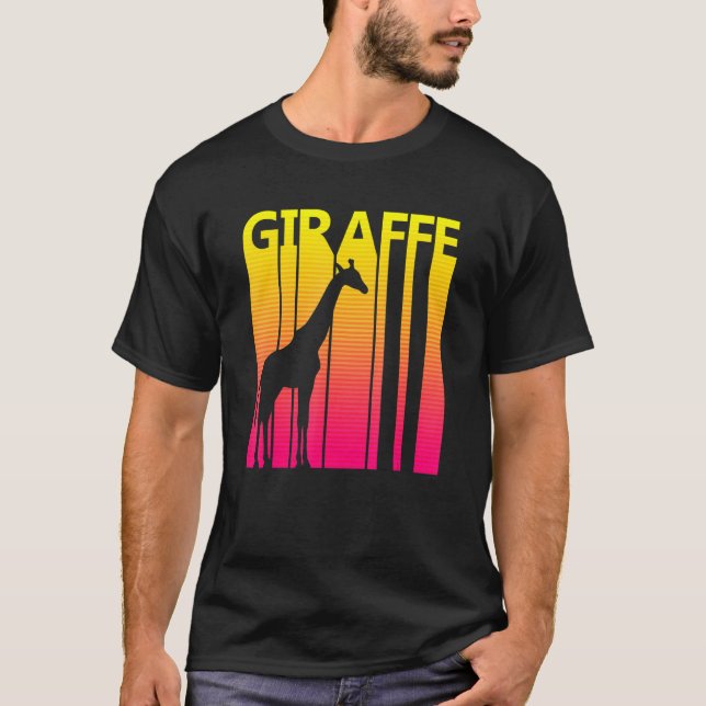 T-shirt Costume rétro animal Giraffe (Devant)