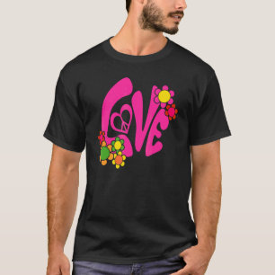 T-shirt Costume Rétro Hippie Signe de Paix Groovy 60s 70s