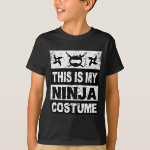 T-shirt Costume Retro Ninja Halloween Pour Enfants Hommes