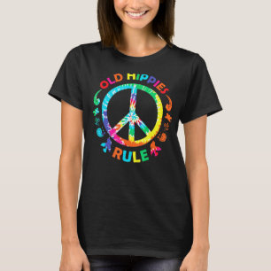 T-shirt Costume rétro vintage Hippie Vieux Hippies Règle H