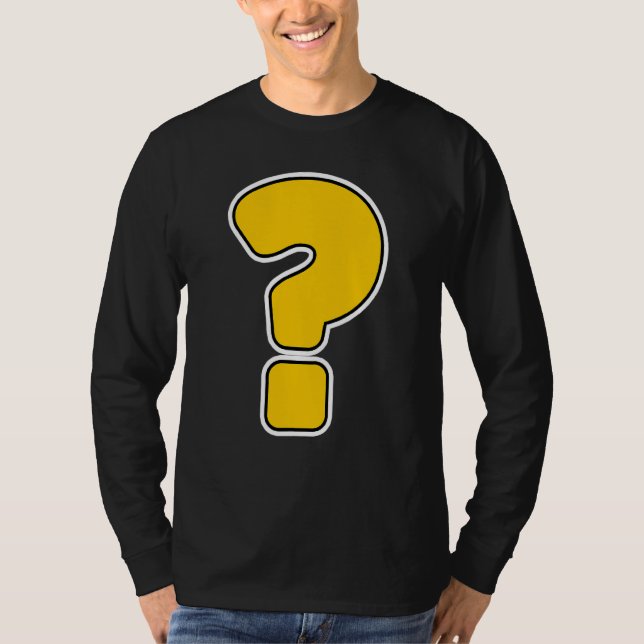 T-shirt Costume Slogan de point d'interrogation (Devant)