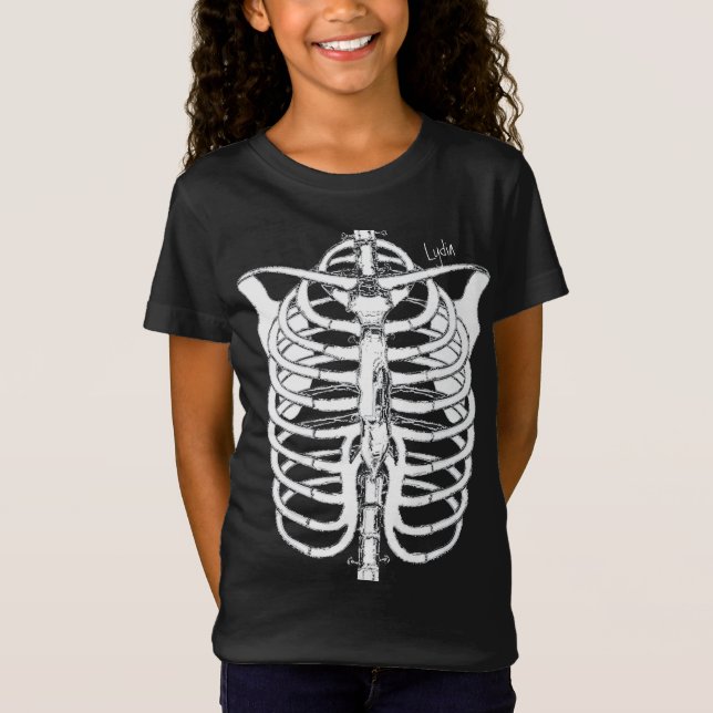 T-Shirt Costume squelette Halloween Éffrayant effrayant (Devant)