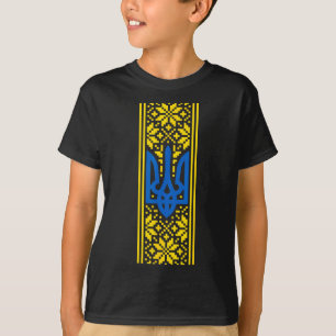T-shirt Costume Trident d'Ukraine Vyshyvanka Président Zel